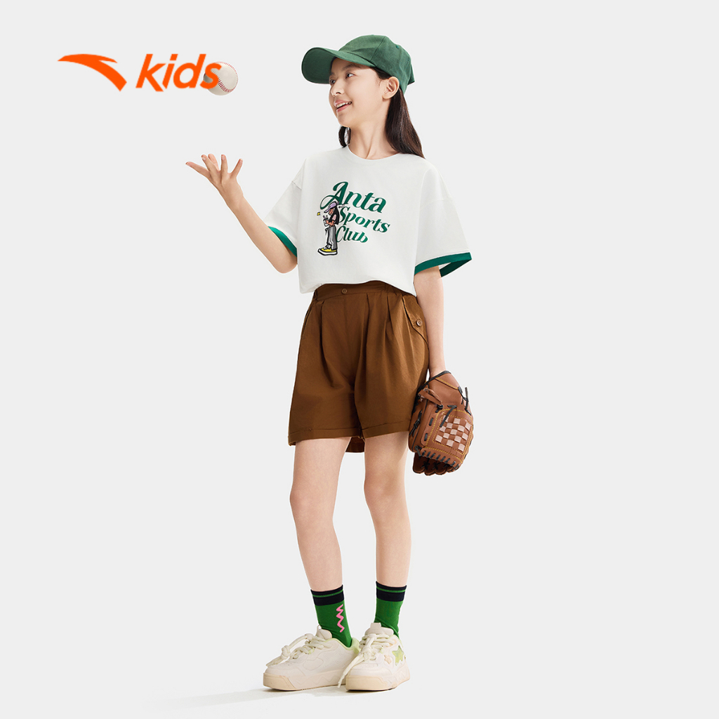 ANTA KIDS Áo Thun Ngắn Tay Thời Trang Bé Gái 3625C1106