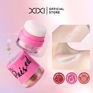 XIXI WM006 Highlighter SparklePop Nhũ Kim Cương Lấp Lánh, Phấn Bắt Sáng Glow Tự Nhiên, Bám Lâu Không Bay Phấn Kèm Mút