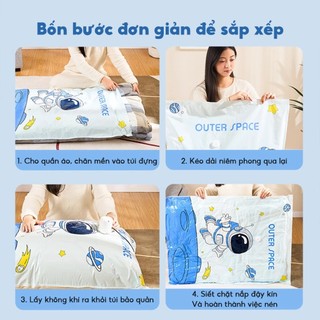 [Hoả tốc] COMBO Túi Hút Chân Không đựng quần áo, chăn gối Cao Cấp. Gọn gàng tủ đồ - vali du lịch