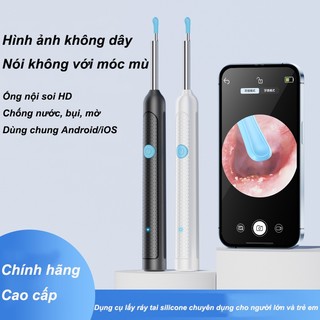 Dụng Cụ Lấy Ráy Tai Nhìn Thấy Được, Camera HD 8MP, Kết Nối App Điện Thoại, Đầu Silicon Co Giãn, Dùng Cho Cả Gia Đình