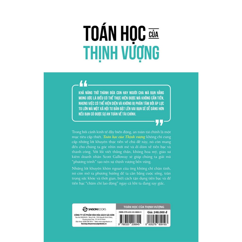 Sách – The Algebra of Wealth: Toán Học Của Thịnh Vượng – Scott Galloway