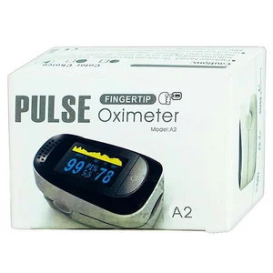 Máy đo oxy Spo2 nhịp tim Fingertip Pulse Oximeter A2 kẹp ngón tay mini - Màn hình LCD đẹp