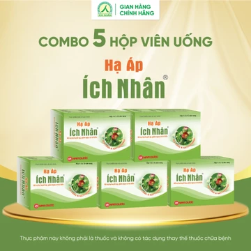 Combo 5 hộp viên uống Hạ Áp Ích Nhân tăng cường sức khoẻ, hạn chế tai biến - ổn định thành mạch