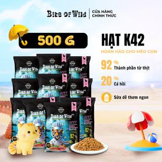 Hạt Cho Mèo Bite Of Wild K42 Combo 10 Gói 50g Viên Mềm Dễ Tiêu Hoá Không Chứa Ngũ Cốc Cho Mèo Con