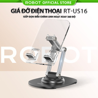 Giá Đỡ Điện Thoại Máy Tính Bảng ROBOT RT-US09 Gấp Gọn Điều Chỉnh Linh Hoạt Xoay 360 Độ