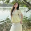 Áo babydoll LUCIA viền hoa cổ V AO773