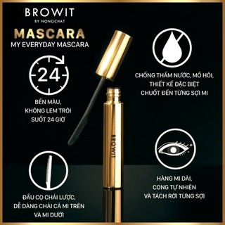 Mascara Browit My Everyday Waterproof – Làm Dài & Cong Mi Tự Nhiên, Không Lem, Chống Nước 24h