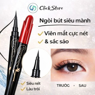 Bút Kẻ Mắt Sivanna Colors Express – Lâu Trôi 24h, Không Lem, Nét Mảnh Sắc Nét Deep Black