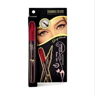 Bút Kẻ Mắt Sivanna Colors Express – Lâu Trôi 24h, Không Lem, Nét Mảnh Sắc Nét Deep Black