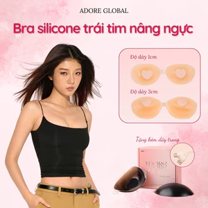 Bra Silicone Trái Tim Nâng Ngực Adore Tàng Hình Có Keo Dán An Toàn Không Thấm Nước - Adore Global