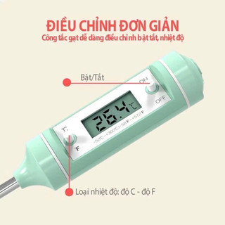 Que đo nhiệt độ sữa, nước Kichi chính hãng