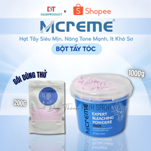 Bột Tẩy Tóc MCREME Chính Hãng 1000g – Hạt Tẩy Hồng Siêu Mịn, Nâng Tone Mạnh, Giữ Nguyên Cấu Trúc Tóc