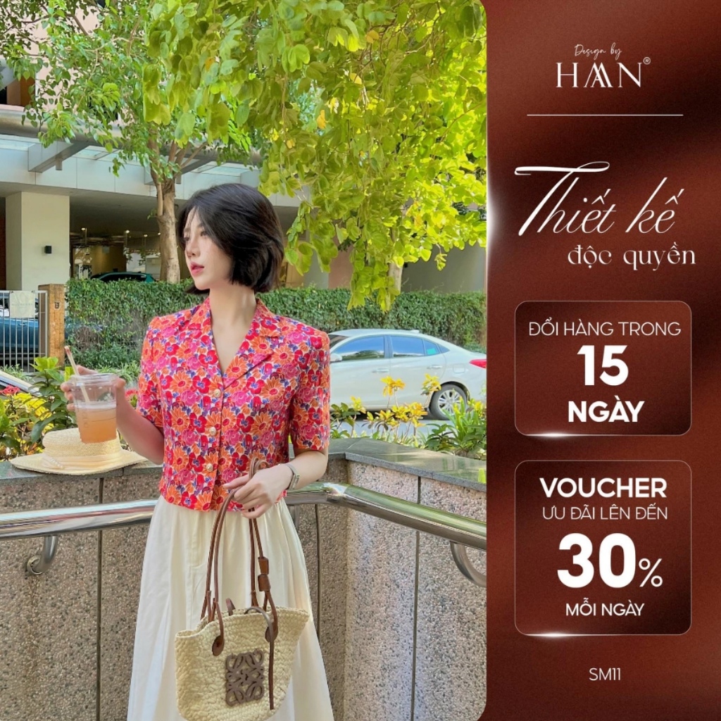 Áo sơ mi nữ cổ vest công sở HAANDESIGN chất liệu linen cao cấp, sợi vải cao cấp mềm mịn (SM11)