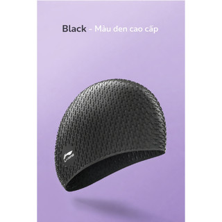 Mũ bơi LI-NING vân nổi chống tuột silicone cao cấp ôm sát đầu không đau chống nước hiệu quả
