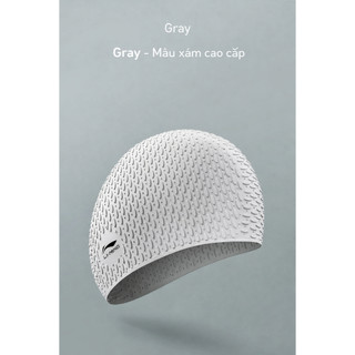 Mũ bơi LI-NING vân nổi chống tuột silicone cao cấp ôm sát đầu không đau chống nước hiệu quả