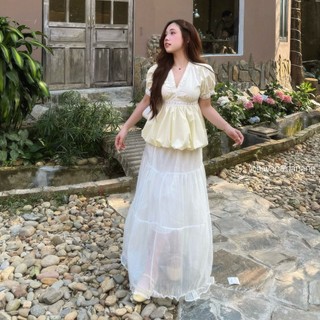 (HAVANA) Chân váy HAREM voan tơ cạp chun có lớp lót trong CV464