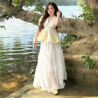 (HAVANA) Chân váy HAREM voan tơ cạp chun có lớp lót trong CV464