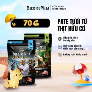 Pate Cao Cấp Bite of Wild Túi 70G Công Thức Giàu Đạm, Ít Béo Cho Mèo Từ 2 Tháng Tuổi