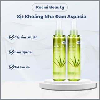 Xịt Khoáng Nha Đam Aspasia Moist Up Face Mist Aloe Xịt Khoáng Lô Hội Làm Dịu Da Cấp Nước Cho Da 150ml - Kosmi Beauty