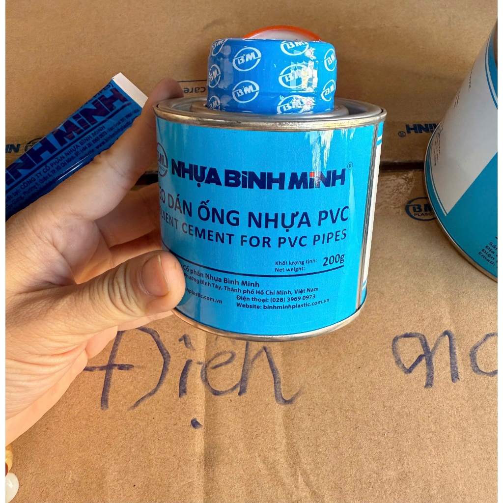 Keo dán ống nhựa PVC Hủ 200g - 500g