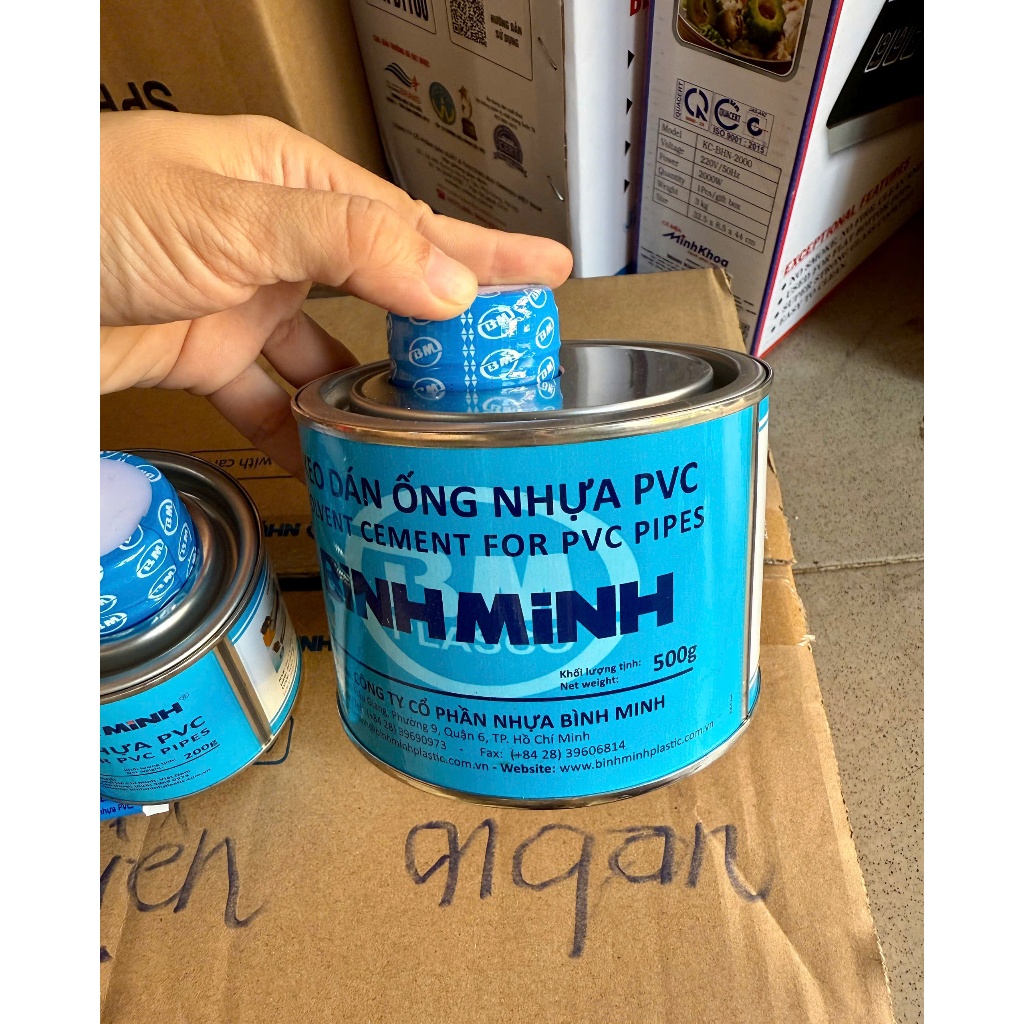 Keo dán ống nhựa PVC Hủ 200g - 500g