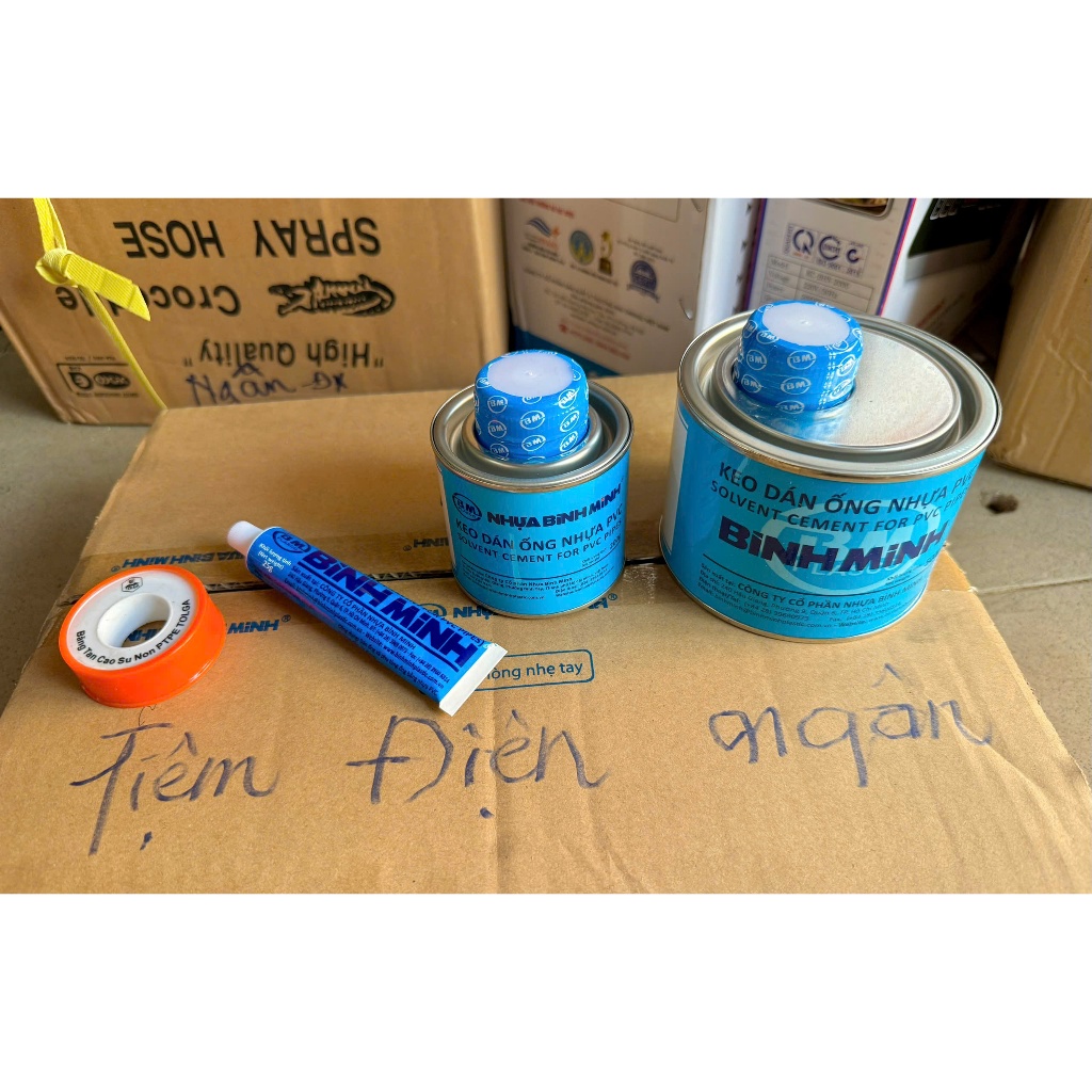 Keo dán ống nhựa PVC Hủ 200g - 500g