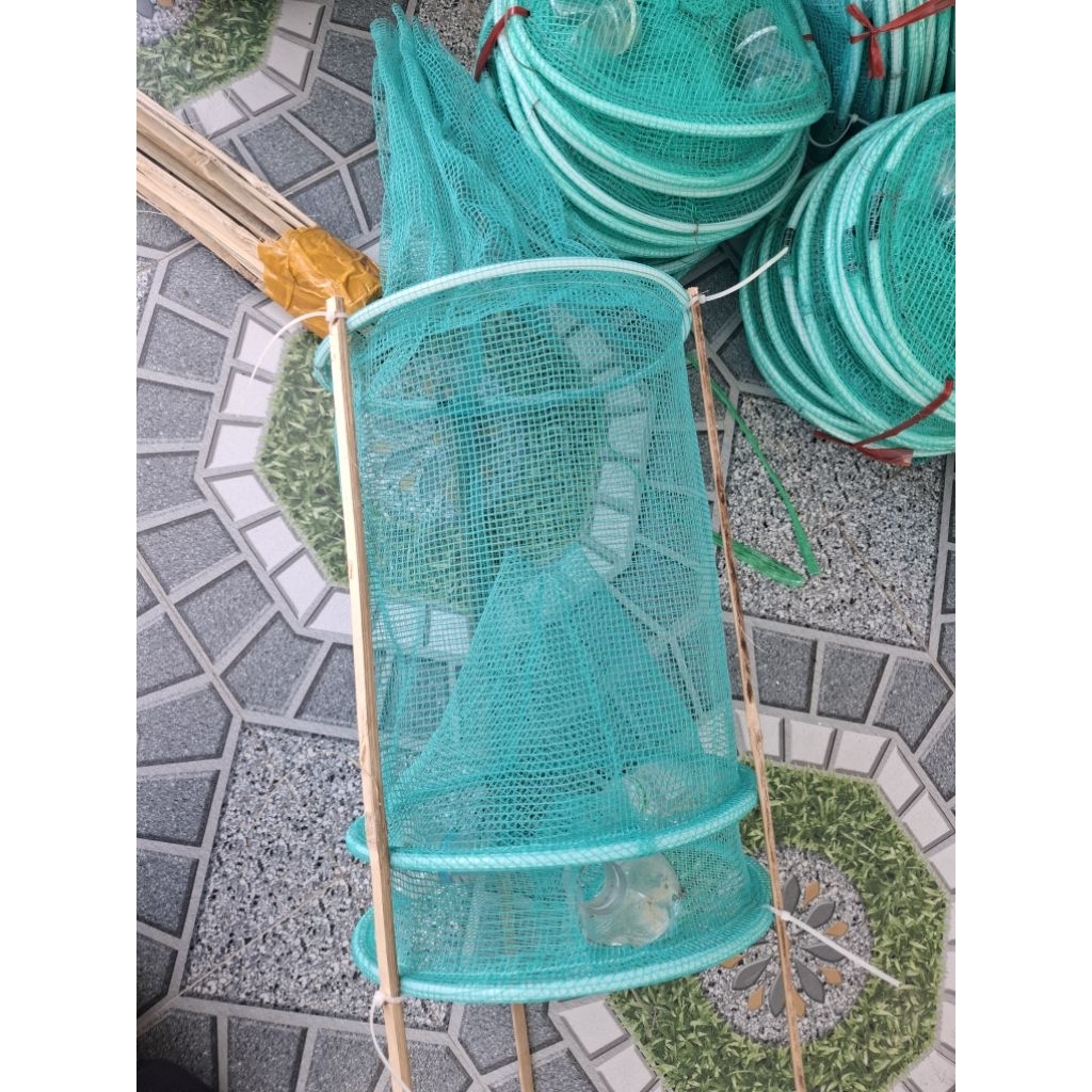 combo 10 cái lợp đánh bắt tép rong khích thước 24×60.kèm 30 cây chóng