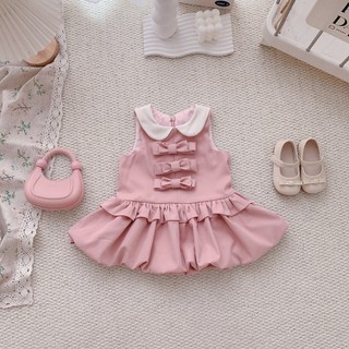Váy hè trẻ em, Váy nơ bé gái dáng bí 9-26kg V733 Tiểu Yến KID
