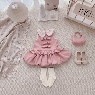 Váy hè trẻ em, Váy nơ bé gái dáng bí 9-26kg V733 Tiểu Yến KID