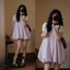 Váy bí dáng phồng Hari chất vải linen họa tiết Bi , Hoa nhí xinh xắn vintage Floral Bubble Dress Dành cho nữ