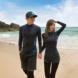 Đồ bơi nam tay dài chống nắng set bơi nam 3 món áo quần legging co giãn tốt đi biển bơi hồ chống UV