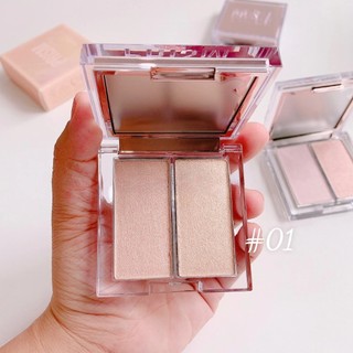 Phấn Bắt Sáng Clio Prism Air Highlighter 2 Màu Bắt Sáng Highlight Clio 2 Ô Căng Bóng Nổi Bật Làm Sáng 7g -Skinora Beauty