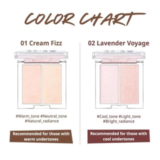 Phấn Bắt Sáng Clio Prism Air Highlighter 2 Màu Bắt Sáng Highlight Clio 2 Ô Căng Bóng Nổi Bật Làm Sáng 7g -Skinora Beauty