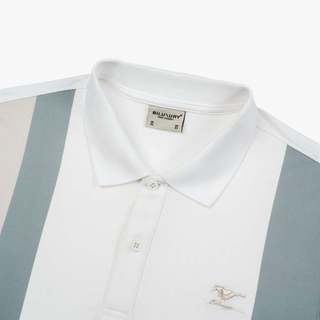 [T7_SALE 20%_HT] Áo Polo Nam Trắng 1APCT671TRK Biluxury Thiết Kế Đường Kẻ Sọc Cao Cấp Kháng Khuẩn Bền Màu