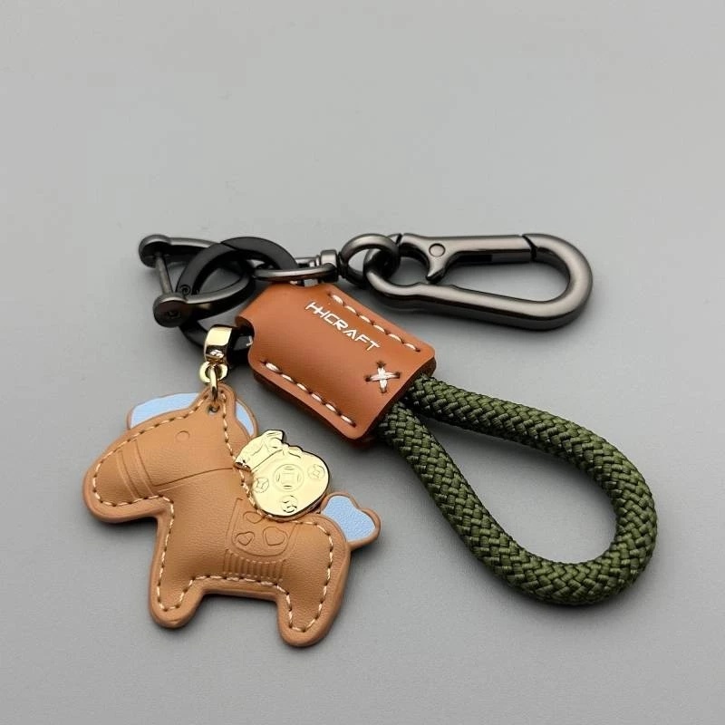 Cartoon Immediately Rich Keychain Creative Car Key Chain Leather ...