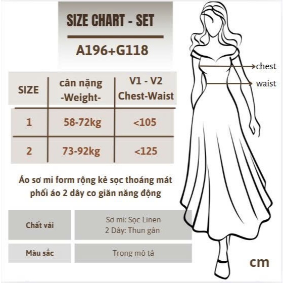 Áo Sơ Mi Bigsize Nữ Kẻ Sọc Cổ Bẻ Form Rộng Phối Áo Dây Che Khuyết Điểm 58-95kg A196+G118