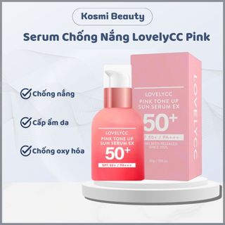 Serum Chống Nắng Lovelycc Pink Toneup Chống Nắng Nâng Tone Lovelycc Pink Hàn Quốc SPF50+PA+++ 30Gr - Kosmi Beauty