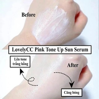 Serum Chống Nắng Lovelycc Pink Toneup Chống Nắng Nâng Tone Lovelycc Pink Hàn Quốc SPF50+PA+++ 30Gr - Kosmi Beauty