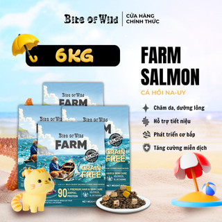 Hạt Cho Mèo Bite Of Wild Farm Cá Hồi Combo 4 Gói 1.5KG, 90% Đạm Động Vật, Giàu Taurine & Arginine