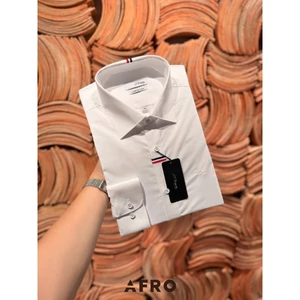 Áo Sơmi trắng nam nẹp grosgrain ngực Hàn Quốc 12688