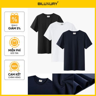 [T7_SALE 20%_HT] Áo Phông Nam 1APKB621 Biluxury Thời Trang Nam Áo Thun Trơn Cotton Co Giãn 4 Chiều Thoáng Mát Co Giãn