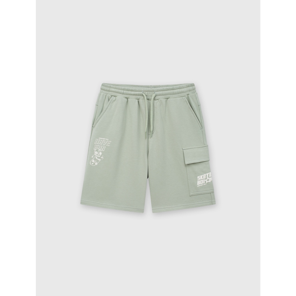 Quần short bé trai CANIFA cạp chun phối túi hộp in họa tiết 2BS26S012