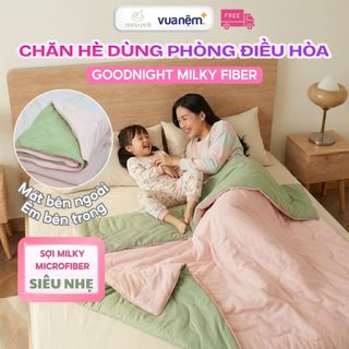 Chăn Điều Hòa Cho Bé Goodnight Milky - Chăn Hè 2 Mặt Vải Bông Cao Cấp Mềm Mịn Thoáng Khí An Toàn