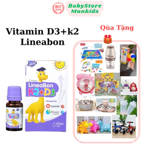 Vitamin D3K2 Lineabon,Bổ Sung Vitamin D3 Cho Trẻ Tăng Chiều Cao Cho Bé Lọ 10Ml