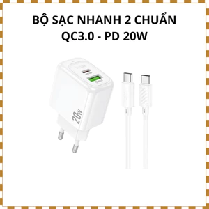 Bộ Sạc Nhanh HOCO CS54A 20W – Củ PD + Cáp Type-C to Type-C, Dùng Cho Android, iPad, Macbook Mini