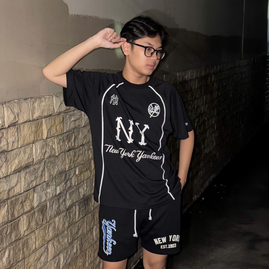 Áo Jersey New Era New York Yankees Black Line - 12354878