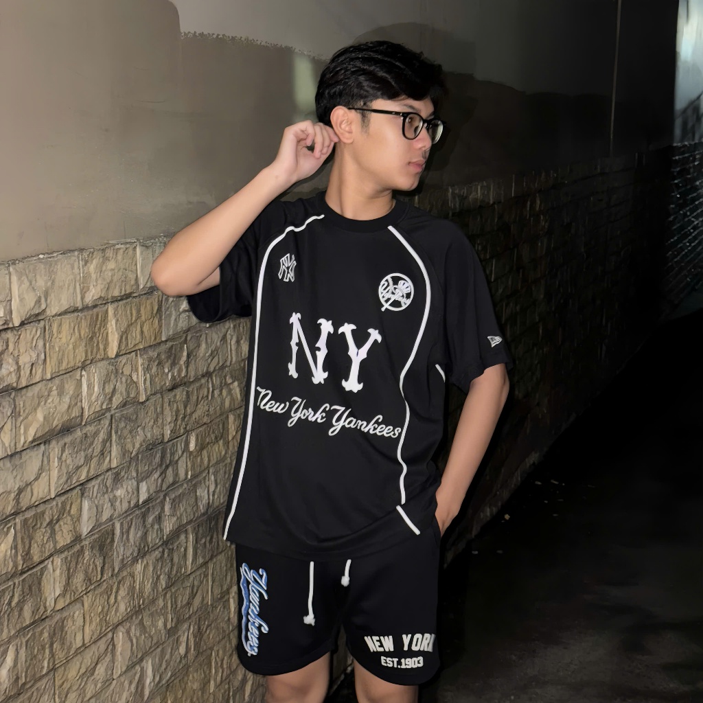 Áo Jersey New Era New York Yankees Black Line - 12354878