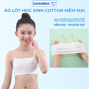 Combo 5 Áo Lá Cotton Bé Gái Dậy Thì 2 Dây Liền Mảnh - Set 5 Áo Lót Học Sinh Dễ Thương ZANABRA A154