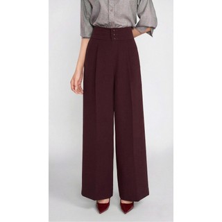 Quần Ống Rộng 𝐂𝐂𝐇𝐀𝐓 Dáng Suông Kiểu 3 Cúc Hinsy Cạp Cao Chất Liệu Tuytsi Cao Cấp 16QDS2006ST