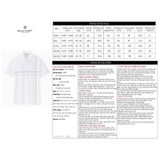 [T7_SALE 20%_HT] Áo Polo Nam Trắng 1APCT629TRK Biluxury Thiết Kế Đường Kẻ Sọc Cao Cấp Kháng Khuẩn Bền Màu
